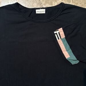 Dries Van Noten Shirt Mens Medium (runs Small) Black Abstract Short Sleeve